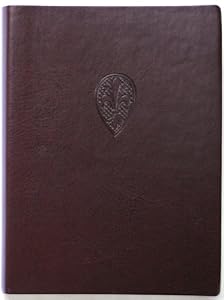 Burgundy Embossed Fleur-de-Lis Leather Journal - Lined