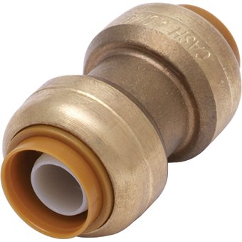 Cash Acme U008LF SharkBite Push-Fittings Straight Coupling, 1/2-Inch