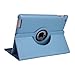 HDE Rotating iPad Case Magnetic Folding Leather Cover Folio Flip Stand for Apple iPad 2 iPad 3 iPad 4 (Sky Blue)
