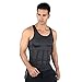 Hoter Mens Body Shaper Slimming Vest, Men's Compression Base Layer Slim Compression Muscle Tank Shapewear Grey