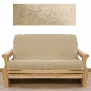 Ultra Suede Cream 5 Piece Full Futon Cover Set