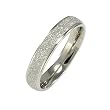 Stainless Steel Sparkle 3.8mm Band Ring - Women