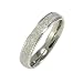 Stainless Steel Sparkle 3.8mm Band Ring - Women