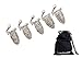 Bundle Monster 5pc Women Girls Retro Cool Fashion Popular Finger Nail Ring Punk Design