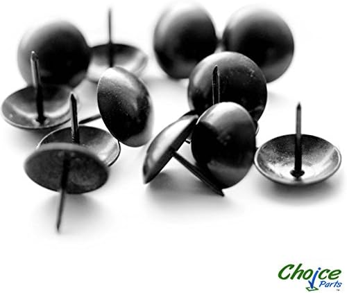 Choice Parts - Upholstery Nailhead Trim, Pick Your Color, 5/8" Diameter, 75 Nails Per Pack - 100% Satisfaction Guarantee (Matte Black)