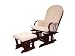 Cherry Rocker Glider Rocking Chair w/ Ottoman