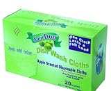 Dish Wash Cloths 20 Clothes apple Scented Disposable