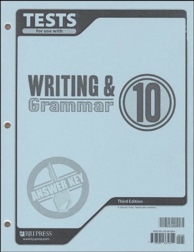 writing  grammar 10 testpack answer key 3rd edition