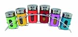 Sefama International 115105 Pr�sentoir de 6 Pots � �pices en Fil M�tal Et Inox Laqu� 6 Couleurs