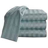 Christy Stripe Blue King Sheet Set 450 thread count