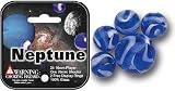 Mega Marbles - NEPTUNE MARBLES NET (1 Shooter Marble, 24 Player Marbles & 2 Display Rings)