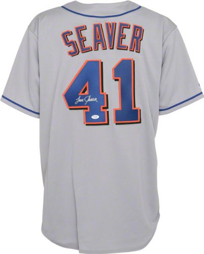 Tom Seaver New York Mets Autographed Grey Majestic Replica Jersey