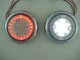 Euro Red White LED Combo Multi-Function Round Stop Turn Tail Reverse Lights
