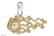 Gold plated pendant, 'Swept Away Sun' Gold plated pendant, 'Swept Away Sun'