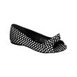 Women's Cute Ballet Flats Shoes Polkadot Shoes Peep Toe Open Toe Black or Red