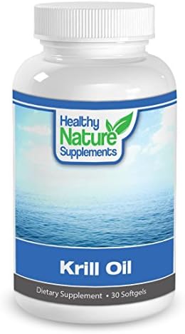 Healthy Nature Supplements Krill Oil - 500mg 30 Softgel Capsules - Healthy Heart Omega-3 EPA DHA Cardiovascular Health
