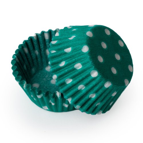 Dress My Cupcake Standard Green Polka Dot Cupcake Liners BULK - 500 Liners - Christmas Cupcakes, Liners, Stands