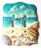 Seashore Switchplate Cover Shell Home Decor - Painted Metal