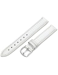 Hadley-Roma Womens LSL715RY 140 14-mm Pearl Genuine Java Lizard Watch Strap