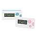 Kitchen Timer,Kany 2 Pack Cooking Timer Digital Kitchen Timer with Lound Alarm Magnetic Timer for Cooking Baking Grilling - Large LCD Display Minute Second Count Up Countdown (Pink and Blue)