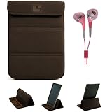 Brown Nubuck Cover Sleeve Carrying Case can easily be converted to a stand  ....