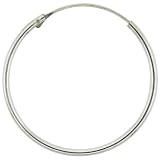 Sterling Silver Endless Hoop Earrings, 1 in. Diameter