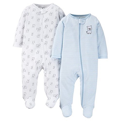 Carter's Just One You Baby Boys' Doggy 2-Pack Footed Sleeper - Blue