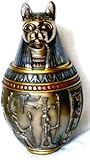 Egyptian Bastet *Bronze Canopic Jar Cat Burial Urn