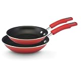 Rachael Ray Porcelain Enamel II Nonstick Skillets 2-Pack Red Discount