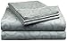 Regal Collection 300-Thread Count Riviera Scroll Cotton Queen Sheet Set, Teal