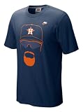 Houston Astros Navy Nike Cooperstown Hair-itage Jeff Bagwell Player Tee