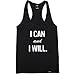 FTD Apparel Women's I Can and I Will Racerback Tank Top