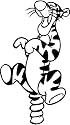 Pooh Tigger bouncing on tail black vinyl decal sticker