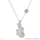 Pasquale Bruni! Made in Italy Pleasant Necklace with 4.90ctw Super Clean FG/VVS Diamonds and Sapphire Made of 18K Gold