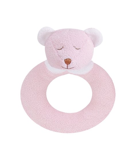 Angel Dear Ring Rattle, Pink Bear