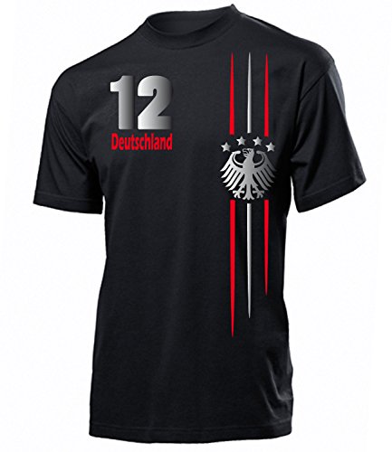 4 STERNE FANSHIRT DEUTSCHLAND FUSSBALL EM 2016 4318(H-SW) Gr. S