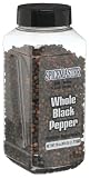 Spicemaster Pepper, Black Whole, 16-Ounce Plastic Canisters (Pack of 3)