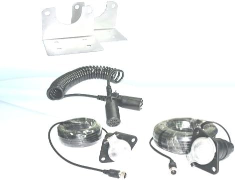 Heavy Duty Weather Resistant Rear View Camera Trailer Cable &amp; Receptacle Set With 7-Contact Plug and Socket. - by YanTech USA