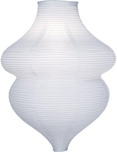 Luna Bazaar White 15 Inch Beehive Fine Line Paper Lantern