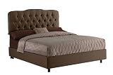 Skyline Furniture Tufted Bed in Shantung Chocolate