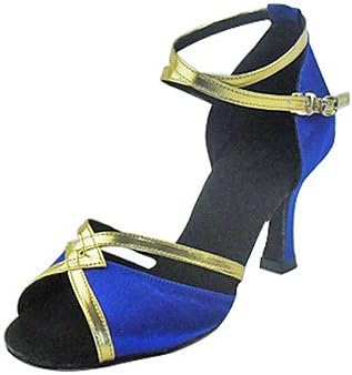 Women's Satin Upper Arch Strap Ballroom Latin Dance Sandals(More Colors) , Red , US5 / EU35 / UK3 / CN34