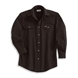 Carhartt S149 Mens Heavyweight Solid-Flannel Work Shirt Dark Brown Medium