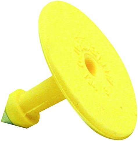 ALLFLEX USA INC GSMY MALE BLANK EAR TAG BUTTON YELLOW SMALL (100 Pack)
