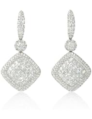 Diamond 18k White Gold Dangle Earrings