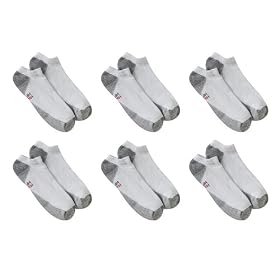 Hanes® Low-Cut Sock 6-pk. - White (6-12)