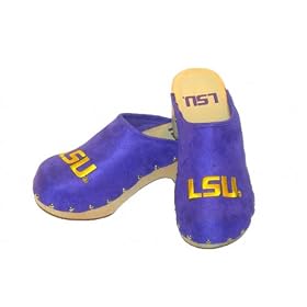 LSU Tigers Wooden Clogs by Get Ready Girls