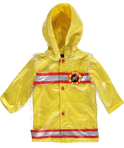 Wippette Baby Boys Firetruck Rain Coat Yellow 12 Months