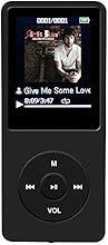 AGPtEK&reg; 70 Hours Music Playback MP3 Lossless Sound Entry Hi-Fi 8GB Music Player (Supports up to 64GB, SD/TF Card is not included in the package)(Black)
