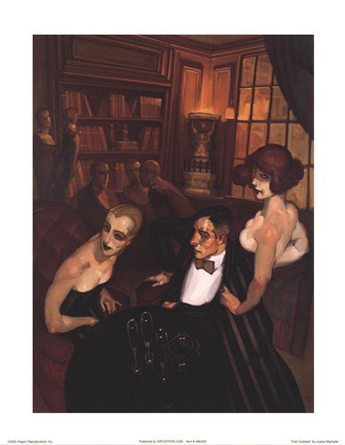 Detail image Fast Cocktails PREMIUM GRADE Rolled CANVAS Art Print Juarez Machado 11x14