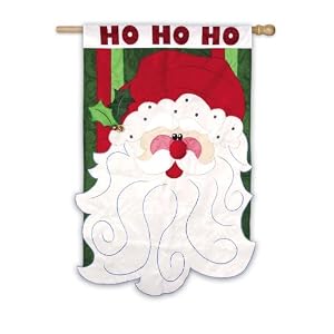 Santa Ho, Ho, Ho! Regular Size Applique Flag